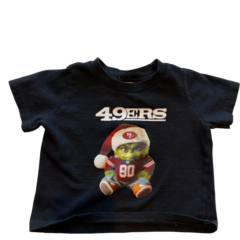 San Francisco 49ers Grinch Christmas‎ Football TShirt - Kids Baby Size 12M